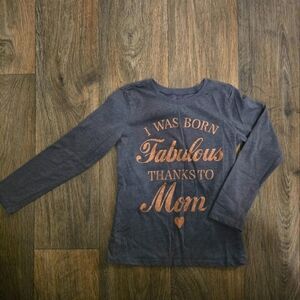 Children's Place Long Sleeve Shirt with Gold Text